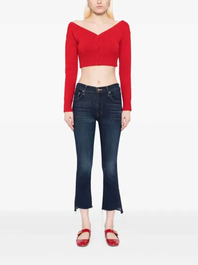Mother Lil' Insider Crop High-waisted Boot Cut Jeans In Off Limits