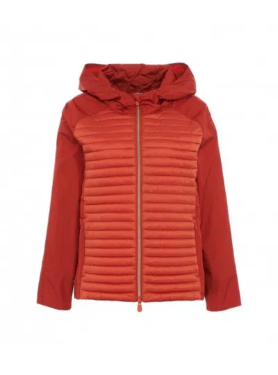 Save The Duck - Irme14 Carolynn Coat Capp. 70017 Magma Red D44170w