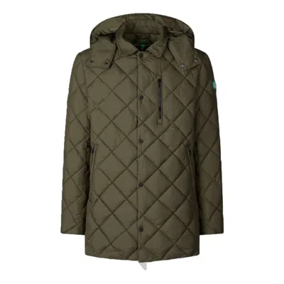 Save The Duck Uwe Green Hooded Padded Jacket