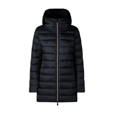 Save The Duck Long Straight-cut Lydia Coat With High Collar