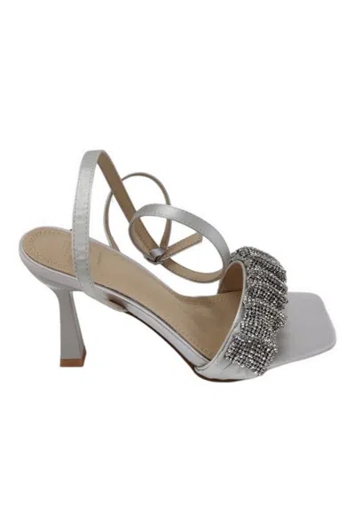 Twenty Four Haitch Sandals Silver In Gray