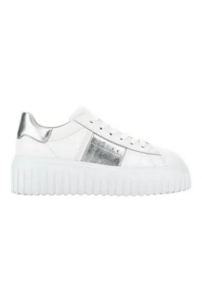 Hogan H-stripes Sneakers In White