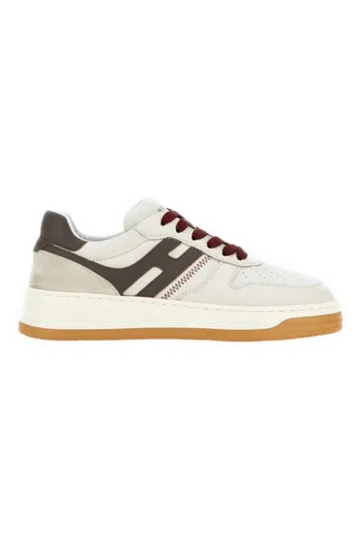 Hogan Sneakers With Perforated Toe Box And Contrasting Accents