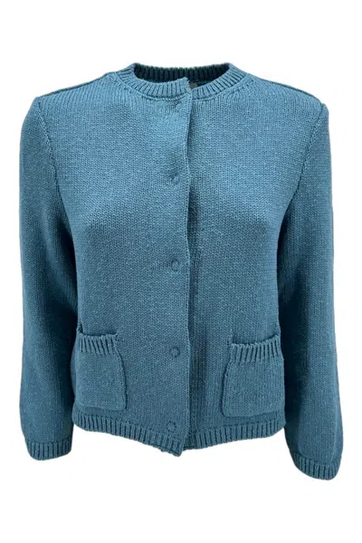 Base Milano Sweaters Clear Blue