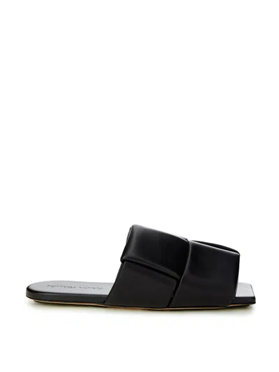 Bottega Veneta Patch Flat Mules In Padded Intreccio Leather