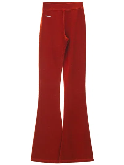 Dsquared2 Flared Sweatshirt Trousers With High Waist