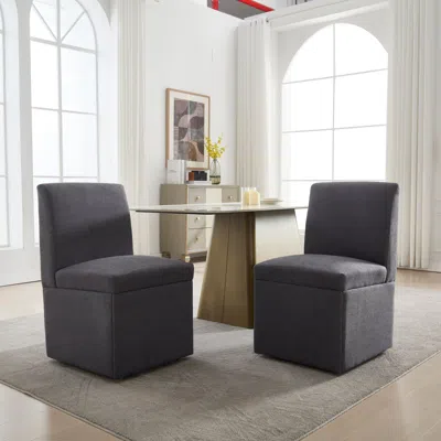 Streamdale Furniture Streamdale Swivel Dining Chairs Set Of 2, Rolling Kitchen Chairs