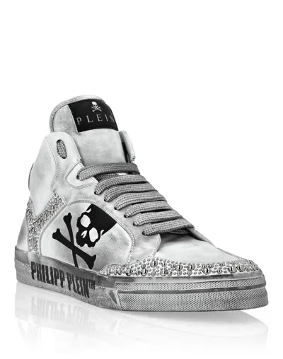 Philipp Plein Nappa Leather Hi-top Sneakers Studs Retrokickz Tm