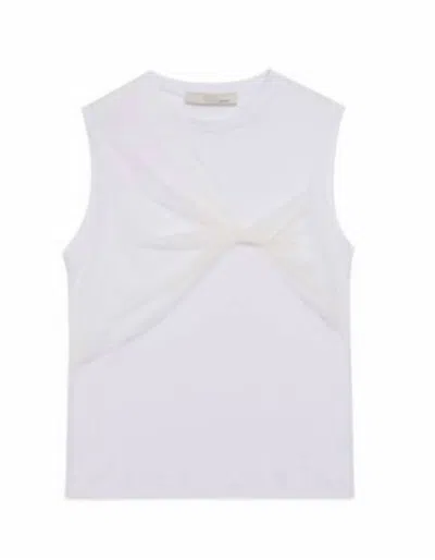 TELA WOMEN'S MALTA SLEEVELESS T-SHIRT IN OPTIC WHITE 