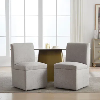 Streamdale Furniture Streamdale Swivel Dining Chairs Set Of 2, Rolling Kitchen Chairs