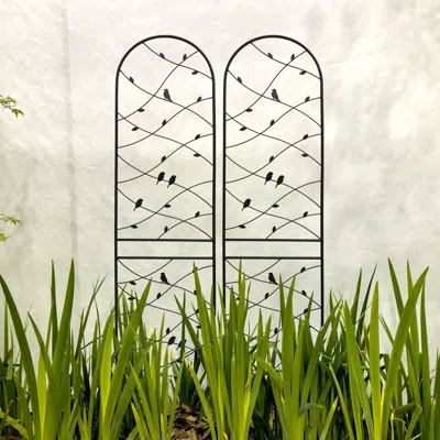 Streamdale Furniture Streamdale 2-pack 86.7" Metal Garden Trellis - Climbing Plant Support