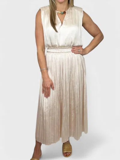 Suncoo Laeticia Sleeveless Blouse In Blanc Casse