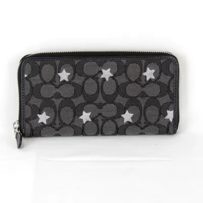 Pre-owned Coach Signature Signature Line Long Wallet (bi-fold) ()