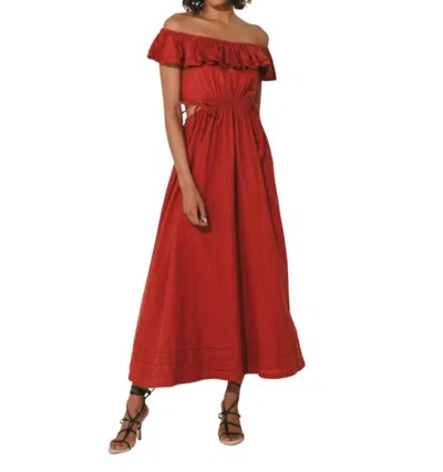 Cleobella Daria Midi Dress In Brick