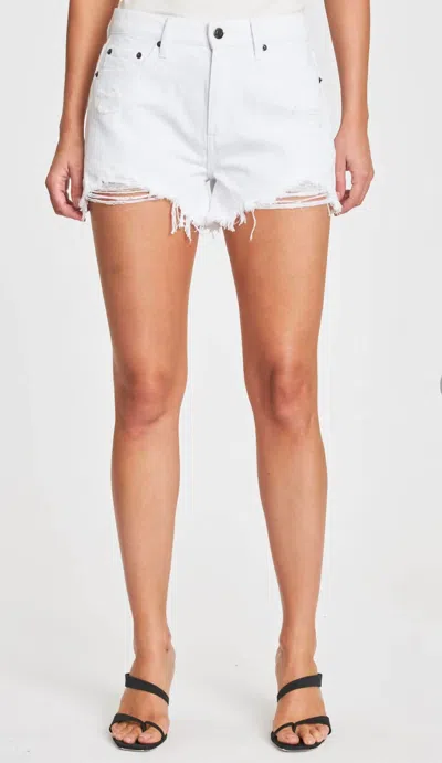 Pistola Nova High Rise Relaxed Cut Off In White Lightning
