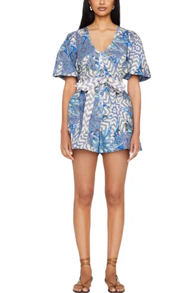 Marie Oliver Devin Romper In Anise Breeze