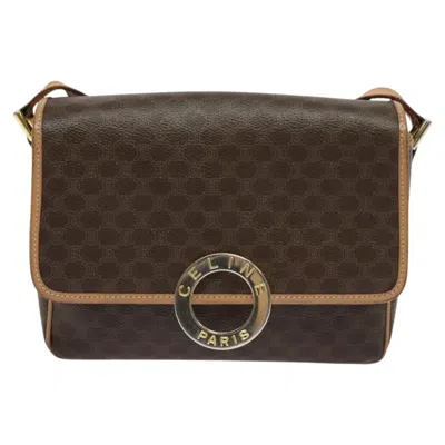 Pre-owned Celine Macadam Canvas Shoulder Bag () In Brown