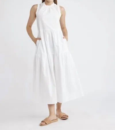 Self Contrast Kiera Maxi Dress In White