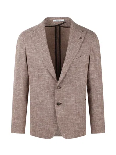 Tagliatore Textured Wool And Silk Blend Single-breasted Blazer
