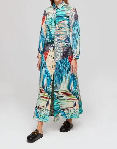 Aldo Martins Kamuy Reversible Button-down Dress In Blue