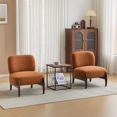 Streamdale Furniture Streamdale Boucle Lounge Chairs - Modern, Solid Wood Frame