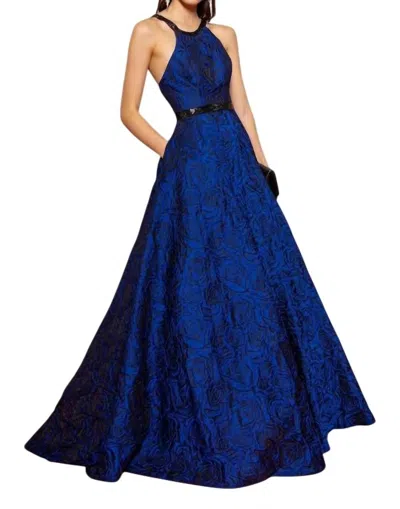 Colors Dress Evening Gown With Pockets In Royal