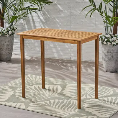 Streamdale Furniture Streamdale Acacia Wood Bar Table - Sleek & Weather-resistant