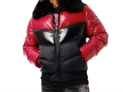 Jordan Craig Sugar Hill Nylon Puffer Jacket In Crimson