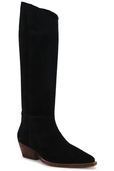 Free People Women's Sway Low Slouch Boot In Black Suede