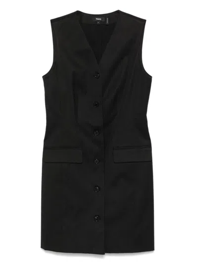 Theory Sleeveless Blazer With Dart Detailing And V-neckline