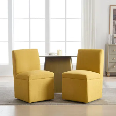 Streamdale Furniture Streamdale Swivel Dining Chairs Set Of 2, Rolling Kitchen Chairs