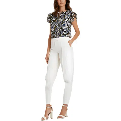 Anne Klein Womens Pleated Polyester Straight Leg Pants