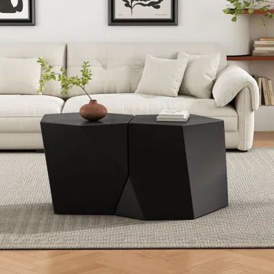 Streamdale Furniture Streamdale Geometric Coffee Table Set - Modern Nesting Tables
