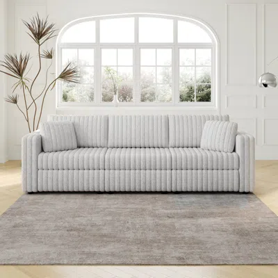 Streamdale Furniture Streamdale 106" Light Gray Modular Sofa - Comfortable, Modern Design