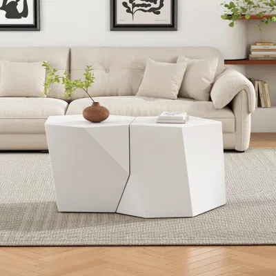 Streamdale Furniture Streamdale Geometric Coffee Table Set - Modern Nesting Tables