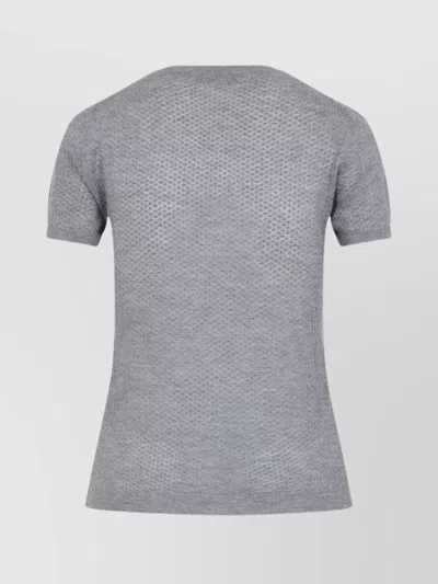 Miu Miu Crew Neck Short-sleeved Sweater