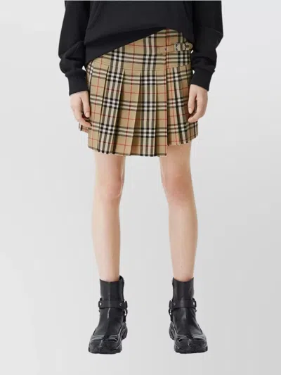 Burberry Check Wool Mini Kilt In Multi