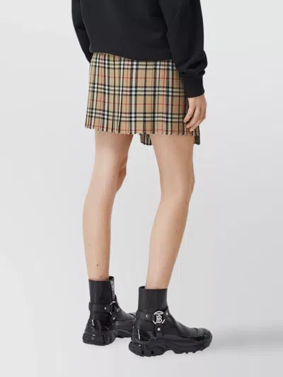 Burberry Check Wool Mini Kilt In Multi