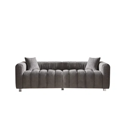 Streamdale Furniture Streamdale Premium Velvet Sofa 3-seater Loveseat With Metal Legs