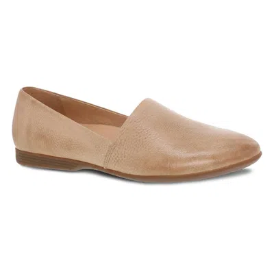 Dansko Womens Larisa Milled Nappa Slip-on Flats In Taupe In Multi