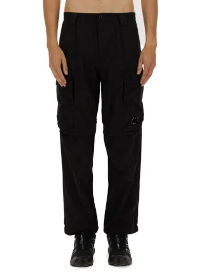 C.p. Company C.p.company Total Eclipse Blue Cotton Cargo Pants