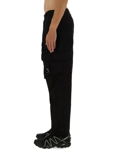 C.p. Company C.p.company Total Eclipse Blue Cotton Cargo Pants