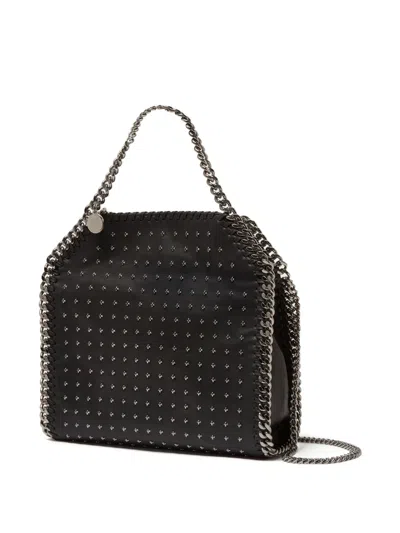 Stella Mccartney Falabella Studded Chain-trim Vegan Leather Tote Bag In Metallic