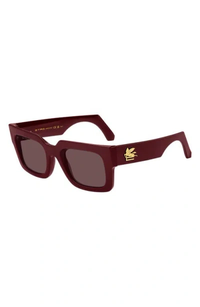 Etro 52mm Rectangular Sunglasses
