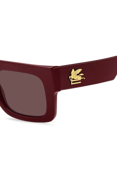 Etro 52mm Rectangular Sunglasses