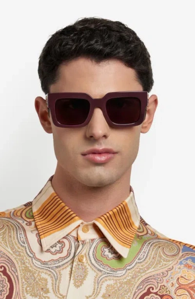Etro 52mm Rectangular Sunglasses