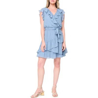 Gibsonlook Ruffles For Days Clip Dot Chiffon Minidress