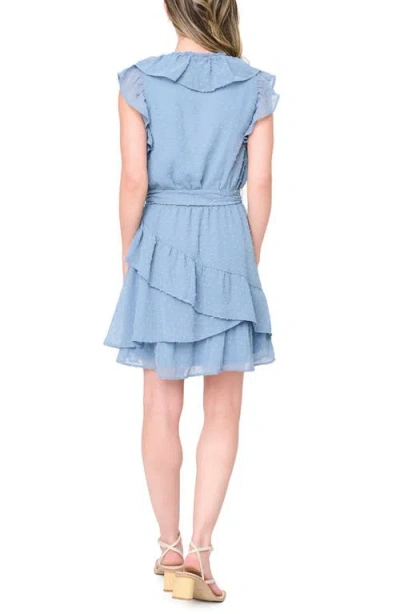 Gibsonlook Ruffles For Days Clip Dot Chiffon Minidress