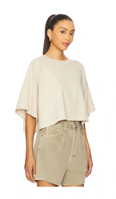 Agolde Arli Oversize Cotton Crop T-shirt In White