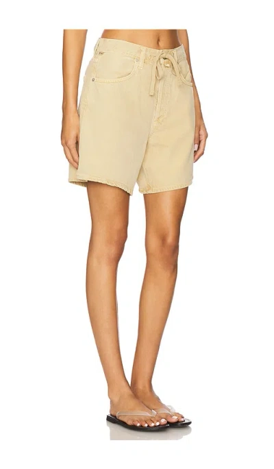 Citizen Of Humanity Brynn Linen Drawstring Short In Gobi